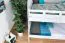 Stapelbed 160 x 200 cm voor volwassenen "Easy Premium Line" K24/n, hoofdbord en voeteneind recht, massief beukenhout wit gelakt, deelbaar