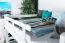 Stapelbed 160 x 200 cm voor volwassenen "Easy Premium Line" K24/n, hoofdbord en voeteneind recht, massief beukenhout wit gelakt, deelbaar