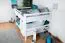Stapelbed 160 x 200 cm voor volwassenen "Easy Premium Line" K24/n, hoofdbord en voeteneind recht, massief beukenhout wit gelakt, deelbaar