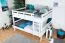 Stapelbed 160 x 200 cm voor volwassenen "Easy Premium Line" K24/n, hoofdbord en voeteneind recht, massief beukenhout wit gelakt, deelbaar