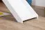 Wit hoogslaper met glijbaan 80 x 190 cm, massief beukenhout wit gelakt, deelbaar in twee eenpersoonsbedden, "Easy Premium Line" K26/n