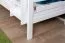Weißes Stockbett mit Rutsche 80 x 200 cm, Buche Massivholz Weiß lackiert, umbaubar in zwei Einzelbetten, "Easy Premium Line" K26/n