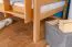 Hochbett mit Rutsche 80 x 190 cm, Buche Massivholz Natur lackiert, teilbar in zwei Einzelbetten, "Easy Premium Line" K28/n