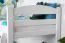 Wit stapelbed met glijbaan 80 x 200 cm, massief beukenhout wit gelakt, om te bouwen tot twee eenpersoonsbedden, "Easy Premium Line" K29/n