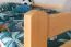 Großes Hochbett mit Rutsche 160 x 200 cm, Buche Massivholz Natur lackiert, umbaubar in ein Einzelbett, "Easy Premium Line" K31/n