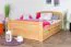 Jeugdbed / tienerbed "Easy Premium Line" K7 incl. 2 laden en 1 afdekplaat, 140 x 200 cm massief beukenhout massief naturel