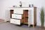 Kommode Bambey 08, Farbe: Eiche / Weiß - 90 x 144 x 44 cm (H x B x T)