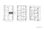 Vitrine Heber 05, Farbe: Weiß / Weiß Glanz - Abmessungen: 138 x 92 x 42 cm (H x B x T), mit 3 Türen und 8 Fächern