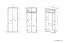 Draaideurkast / kleerkast Mochis 02, kleur: Sonoma eikenhout licht inclusief 3 kleureninzetten - afmetingen: 200 x 80 x 50 cm (H x B x D), met 2 deuren en 2 vakken