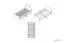 eenpersoonsbed / logeerbed Knoxville 16, kleur: wit grenen / grijs - ligvlak: 90 x 200 cm (b x l), met 2 laden