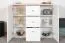 Kinderkamer - Ladekast Egvad 09, kleur: wit / beuken - Afmetingen: 95 x 120 x 40 cm (H x B x D), met 2 deuren, 3 lades en 6 vakken