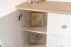 Kinderkamer - Ladekast Egvad 09, kleur: wit / beuken - Afmetingen: 95 x 120 x 40 cm (H x B x D), met 2 deuren, 3 lades en 6 vakken
