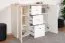 Kinderkamer - Ladekast Egvad 09, kleur: wit / beuken - Afmetingen: 95 x 120 x 40 cm (H x B x D), met 2 deuren, 3 lades en 6 vakken