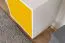 Jugendzimmer - Nachtkommode Syrina 14, Farbe: Weiß / Gelb - Abmessungen: 72 x 54 x 45 cm (H x B x T)