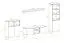Moderne Wohnwand Nautnes 01, Farbe: Eiche Wotan / Schwarz - Abmessungen: 197 x 340 x 45 cm (H x B x T), mit LED-Beleuchtung