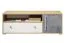 Jeugdkamer / tienerkamer - TV-onderkast Modave 08, Kleur: Eiken / Wit / Grijs - Afmetingen: 42 x 120 x 50 cm (H x B x D)