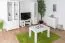 Woonkamer compleet in landhuisstijl E Junco, 5-delig, in wit, gemaakt van grenen, massief hout, 2 vitrinekasten, TV-kast, ladekast, salontafel