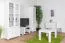 Woonkamer compleet in landhuisstijl E Junco, 5-delig, in wit, gemaakt van grenen, massief hout, 2 vitrinekasten, TV-kast, ladekast, salontafel