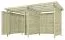 Fietsenberging / schuur 11, gemaakt van grenen - buitenmaten: 408 x 254 x 225 cm (L x B x H)