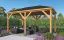 Paviljoen Borba gemaakt van onbehandeld Douglas hout - Afmeting: 290 x 490 cm (L x B)