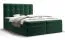 Eenvoudig boxspringbed met zachte veloursstof Pirin 77, kleur: groen - ligoppervlak: 140 x 200 cm (b x l)