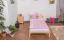 Futonbed / , vol hout, bed massief grenen natuur A14, incl. lattenbodem - afmetingen 90 x 200 cm