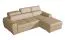 Sladenia 05 sofa in zand met bedfunctie en opbergbox - 251 x 167 cm (b x d) - voetenbank: rechts