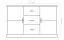 dressoir / sideboard kast massief grenen natuur Buteo 07 - Afmetingen: 80 x 120 x 42 cm (H x B x D)