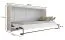 Schrankbett Namsan 01 horizontal, Farbe: Weiß matt / Braun Old Style - Liegefläche: 90 x 200 cm (B x L)