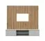 Woonwand / Kleur: Perla Grijs / Artisan eiken / Push-to-open-functie / Maten: 160 x 35 x 148 cm / 1 TV-onderkast / modern design