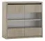 vitrinekast Popondetta 15, kleur: Sonoma eiken - afmetingen: 88 x 95 x 38 cm (H x B x D)