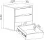 Laden voor kledingkasten Cabecao / kasjmier / laden module / 3 laden / 63,5 x 60 x 50,5 cm / hoekig / compact ontwerp