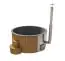 Hottub / whirlpool deluxe XL Banera met geïntegreerde houtkachel - diameter: 226 cm, incl. stereogeluid, USB, LED-verlichting & bubbelsysteem
