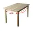 Uitschuifbare tafel massief grenen,, naturel 008 (hoekig) - afmetingen 120/150 x 60 cm (b x d)