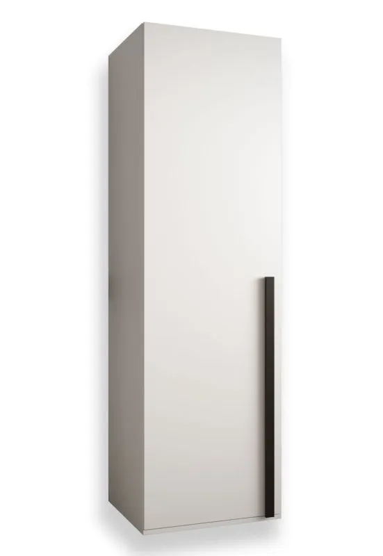 moderne kast Tödi 01, kleur: mat wit - afmetingen: 184 x 50 x 42 cm (H x B x D), met twee vakken en een kledingroede