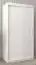 Schuifdeurkast / kleerkast Bisaurin 1A, kleur: mat wit - Afmetingen: 200 x 100 x 62 cm ( H x B x D)