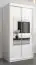 Schuifdeurkast / Claveles 01 kleerkast met spiegel, kleur: mat wit - Afmetingen: 200 x 100 x 62 cm ( H x B x D)