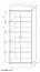 Kolommenkast / kast Mojokerto 23, kleur: Walnoot / Zwart - Afmetingen: 194 x 80 x 39 cm (H x B x D)
