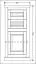 sideboard kast / ladekast "Kilkis" wit grenen 103 - 118 x 55 x 42 cm (H x B x D)