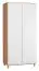 Draaideurkast / kledingkast Arbolita 17, kleur: eiken / wit - Afmetingen: 195 x 93 x 57 cm (H x B x D)