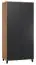 Draaideurkast / kledingkast Leoncho 13, kleur: eiken / zwart - Afmetingen: 195 x 93 x 57 cm (H x B x D)