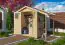 Kleine Berging / tuinhuis met verlengd dak voor extra opslagruimte, Kleur: natuur, oppervlakte: 1,5 m².