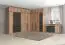 Sideboard kast /dressoir Cerdanyola 10, Kleur: Eiken / Grijs - Afmetingen: 91 x 148 x 40 cm (H x B x D)