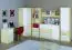 Achterwandpaneel voor tienerkamer - wandplank / hangrek Grijs 18, kleur: beuken - afmetingen: 29 x 138 x 2 cm (h x b x d)
