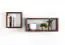 wandrek / hangplank massief grenen kleur walnotenhout Junco 293 - Afmetingen: 25 x 60 x 20 cm (H x B x D)