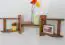 Hangplank / wandrek massief grenen , vol hout, kleur eiken 001 - Afmetingen 40 x 75 x 20 cm (H x B x D)
