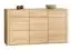 Ladekast / sideboard kast Jussara 13, kleur: lichtbruin, gedeeltelijk massief eiken - 97 x 178 x 50 cm (H x B x D)