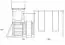 Speeltoren S3A incl. golfglijbaan, dubbele schommel aanbouw, balkon, zandbak, hellingbaan en klimrekverlenging - Afmetingen: 450 x 500 cm (B x D)