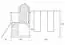 Speeltoren S4A incl. golfglijbaan, dubbele schommel aanbouw, balkon, zandbak, klimwand en houten ladder - Afmetingen: 450 x 330 cm (B x D)