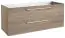 Rajkot 40 met sifonuitsparingen voor dubbele wastafel, kleur: eiken - 50 x 119 x 45 cm (H x B x D)